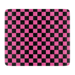 Black and pink checkerboard pattern snijplank