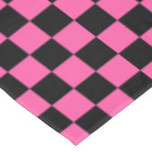 Black and pink checkerboard pattern tafelkleed (Gekanteld)