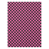 Black and pink checkerboard pattern tafelkleed (Voorkant)