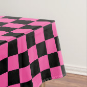 Black and pink checkerboard pattern tafelkleed (Voorbeeld)