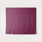 Black and pink checkerboard pattern wandkleed (Voorkant (horizontaal))
