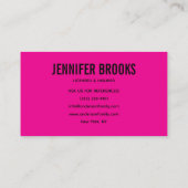 Black and Pink Cleaning Service Housekeeper Maid Visitekaartje (Achterkant)