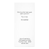 Black and Pink Cookie Jar Reclamekaart (Achterkant)