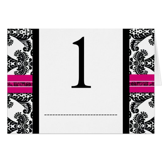 Black and Pink Damask Wedding (Voorkant Horizontaal)