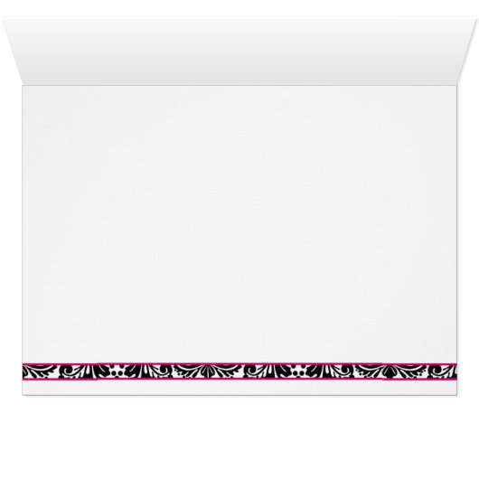 Black and Pink Damask Wedding (Binnen Horizontaal (Onder))