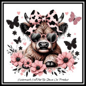 Black and Pink Highland Koe Thermosbeker