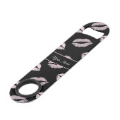 Black and Pink Kisses Speed Flessenopener (Voorkant Gekanteld)