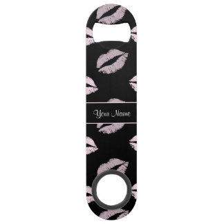 Black and Pink Kisses Speed Flessenopener