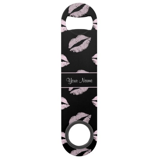 Black and Pink Kisses Speed Flessenopener (Voorkant)