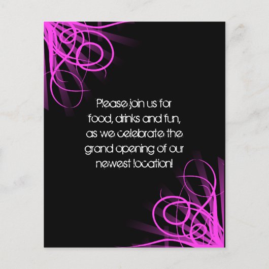 Black and Pink Music, DJ of Dance Event Flyer (Achterkant)