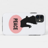 Black and Pink Peace Dove iPhone 5 Hoesje (Achterkant (horizontaal))