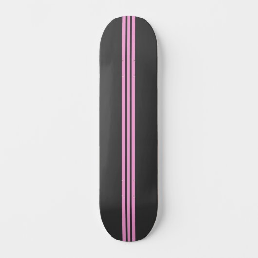 Black and Pink Striped Skate Deck (Voorkant)