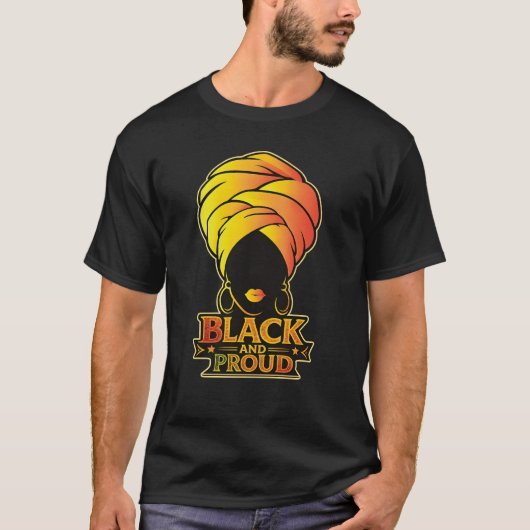 Black and Proud – Afro Queen Art T-shirt (Voorkant)