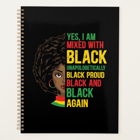 Black and Proud | Unapologetic | Black Queen Planner (Voorkant)
