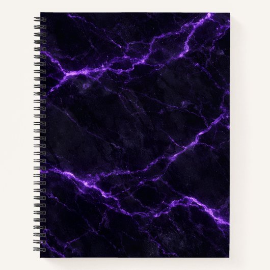 Black and Purple Marble Spiral Notebook Notitieboek (Voorkant)