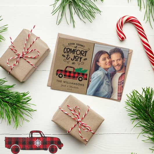 Black and Red Buffalo Pset Truck Briefkaart