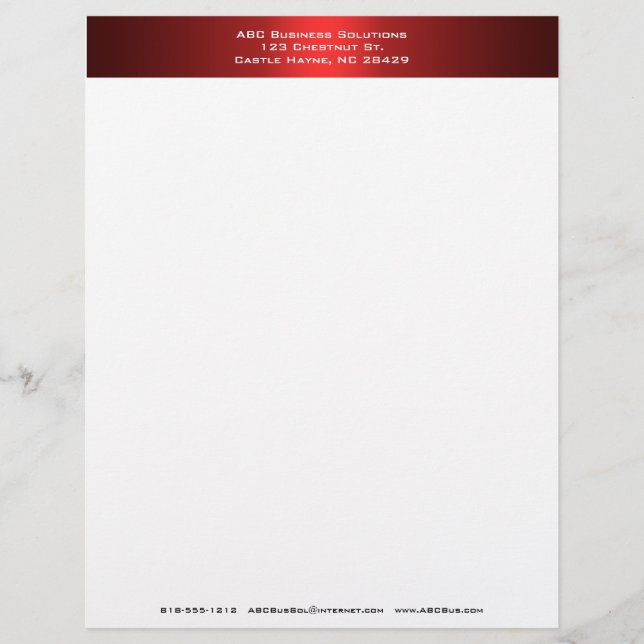 Black and Red Business Letterhead Briefhoofd Ontwerp (Voorkant)