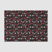 Black and Red Cherry Blossom Pattern Tissuepapier (Voorkant)