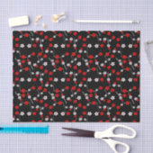Black and Red Cherry Blossom Pattern Tissuepapier (Craft)