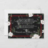 Black and Red Elegant Floral Wedding Dank je Bedankkaart (Voorkant)