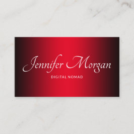 Black and Red Elegant Ombre Visitekaartje