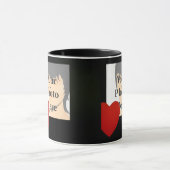 Black and Red Heart Photo Lijst Mok (Midden)