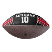 Black and Red Jersey Stripes with Custom Name American Football (Gedraaid 270)