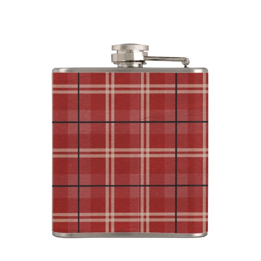 Black and Red Pset Mustache Heupfles (Achterkant)