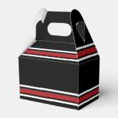 Black and Red Sports Jersey Custom Name Number Bedankdoosjes (Achterkant)