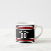 Black and Red Sports Jersey Custom Name Number Espresso Kop (Rechts)