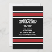 Black and Red Sports Jersey Custom Name Number Kaart (Voorkant)