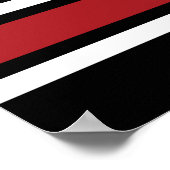 Black and Red Sports Jersey Custom Name Number Poster (Hoek)