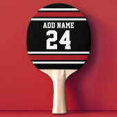 Black and Red Sports Jersey Custom Name Number Tafeltennisbatje
