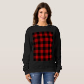 Black and Red Tartan Buffalo Trui (Voorkant volledig)