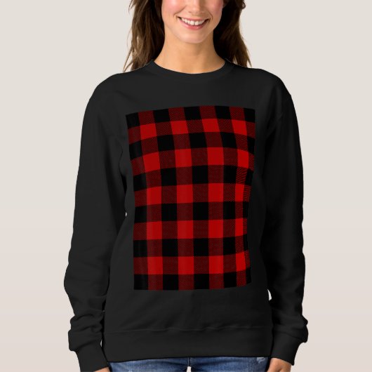 Black and Red Tartan Buffalo Trui (Voorkant)