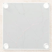 Black and Red Veins Glazen Onderzetter (Achterkant)