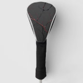 Black and Red Veins Golfheadcover (Voorkant)