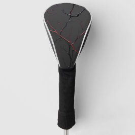 Black and Red Veins Golfheadcover