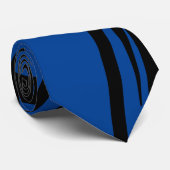 Black and Royal Blue Business Stropdas (Opgerold)