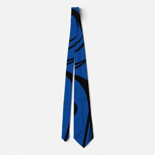 Black and Royal Blue Business Stropdas (Achterkant)