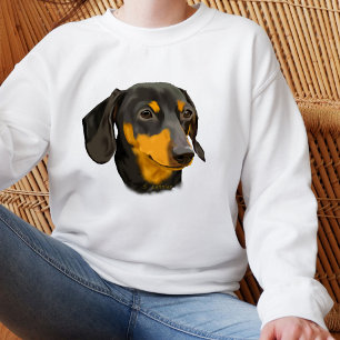 Black and Rust Dachshund Dog Trui