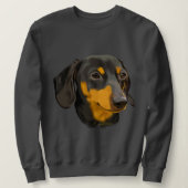 Black and Rust Dachshund Dog Trui (Design voorkant)