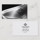 Black and Silver Attorney-at-Law Visitekaartje (Voorkant / Achterkant)