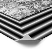 Black and Silver Border Lijst Uw foto toevoegen Poster (Hoek)