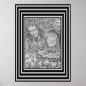 Black and Silver Border Lijst Uw foto toevoegen Poster (Voorkant)