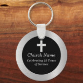 Black and Silver Church Jubileum Party Sleutelhanger (Voorkant)