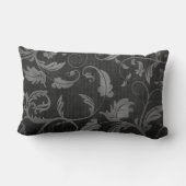 Black and Silver Damask 25th Wedding Jubileum Kussen (Achterkant)