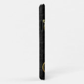 Black and Silver Damask Case-Mate iPhone Case (Achterkant/rechts)