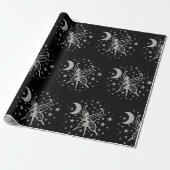 Black and Silver Fairy Cadeaupapier (Uitgerold)