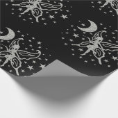 Black and Silver Fairy Cadeaupapier (Hoek)